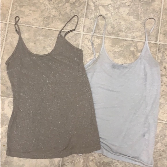2 top bundle lot sparkly limited tank tops medium - Picture 1 of 5